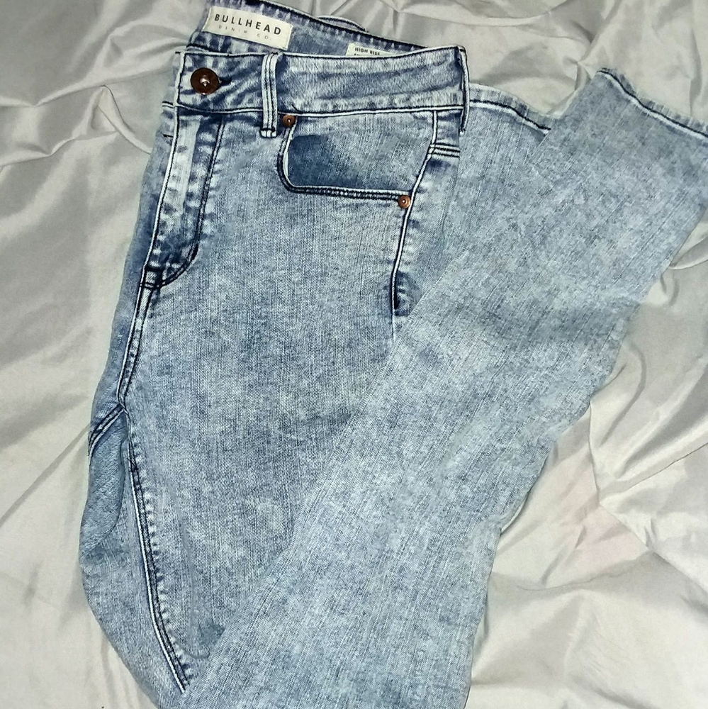 Bullhead Womens Size 7 High Rise Skinnest Acid Wash Jeans